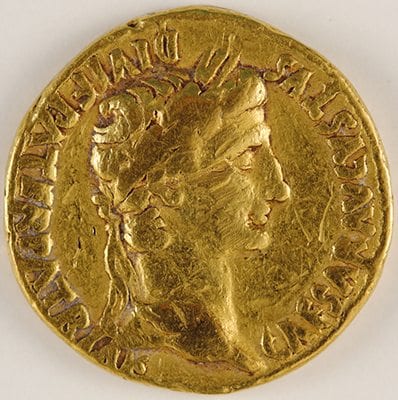 Kaiser Augustus - Aureus. - 2 v. Chr. - 9 n. Chr. (Vorderseite)
