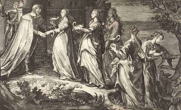 Af-Beeldinghe Van D'Eerste Eevwe Der Societeyt Iesv Amsterdam, 1640 Die klugen und die törichten Jungfrauen