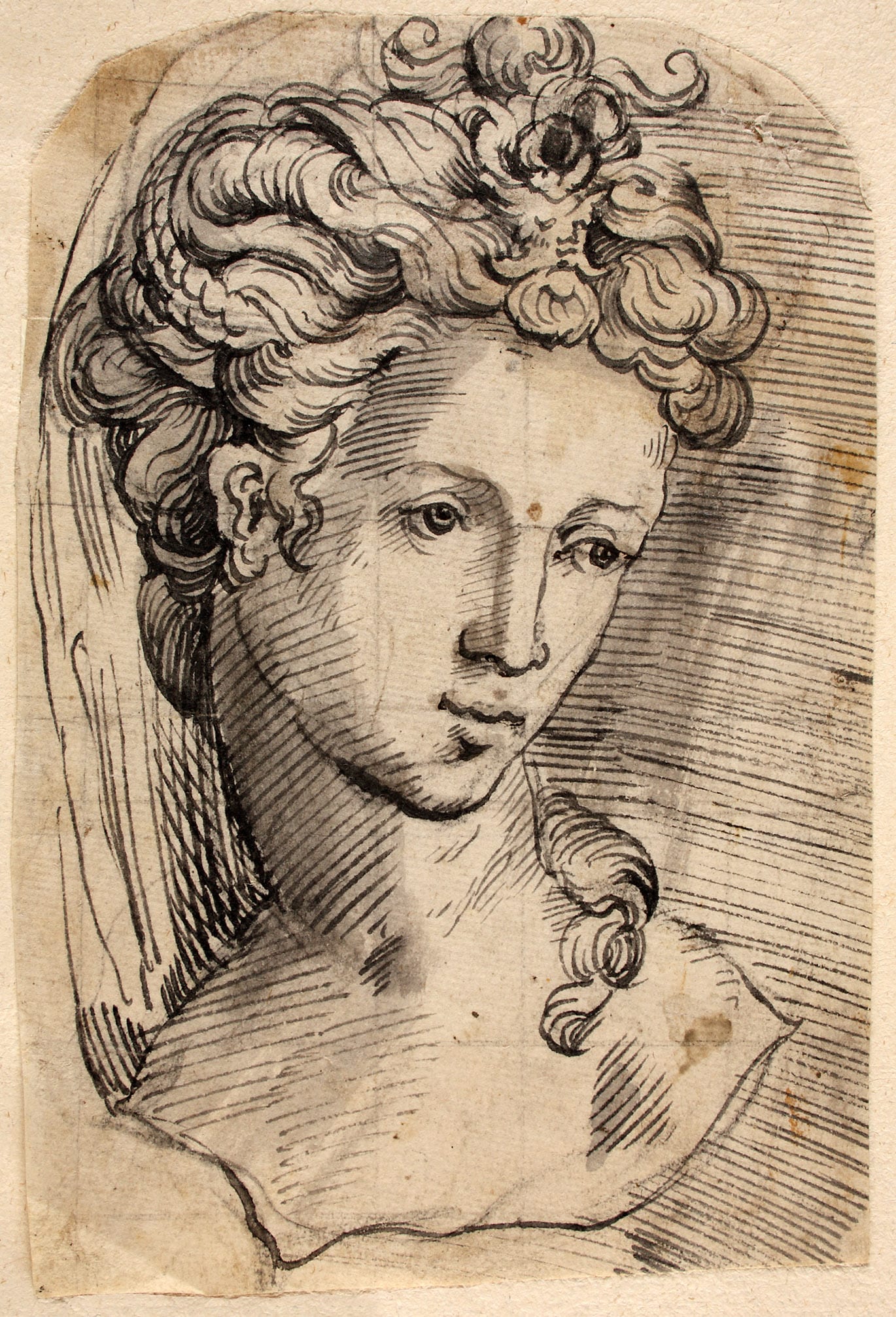 Die Zeichnung eines unbekannten Künstlers ist um 1535 entstanden. Franken (?), 16. Jahrhundert B 433 a