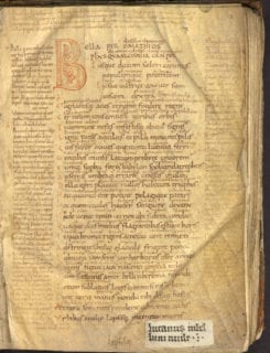 Blatt 2 recto der Handschrift "Lucani Belli civilis libri X (Pharsalia)". © Universitätsbibliothek