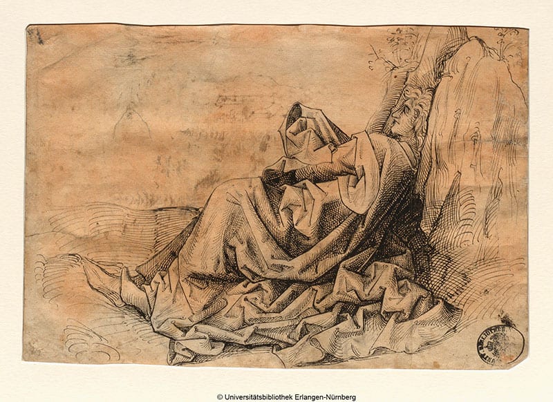 Zeichnung eines schlafenden Jünglings