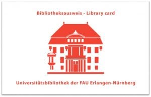 Vorderseite des Bibliotheksausweises für Externe