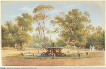 Brunnen in Rom, gemalt von Franz Ludwig Catel