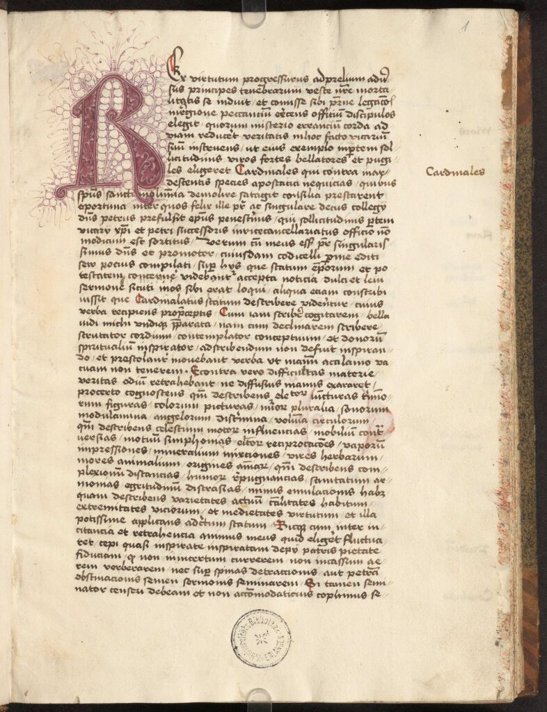 Mittelalterliche Papierhandschrift aus dem Kloster Heilsbronn