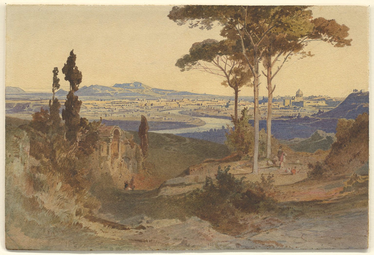 Karl Lindemann-Frommel: Blick vom Monte Mario auf Rom