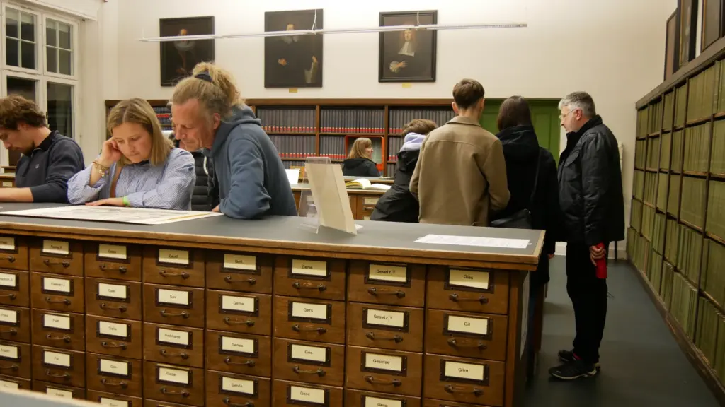 Alte UB, Katalogsaal mit Zettelkatalogen