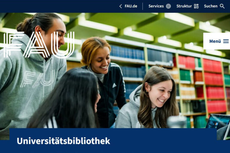 University Library in the New FAU Design: Website is Now Live